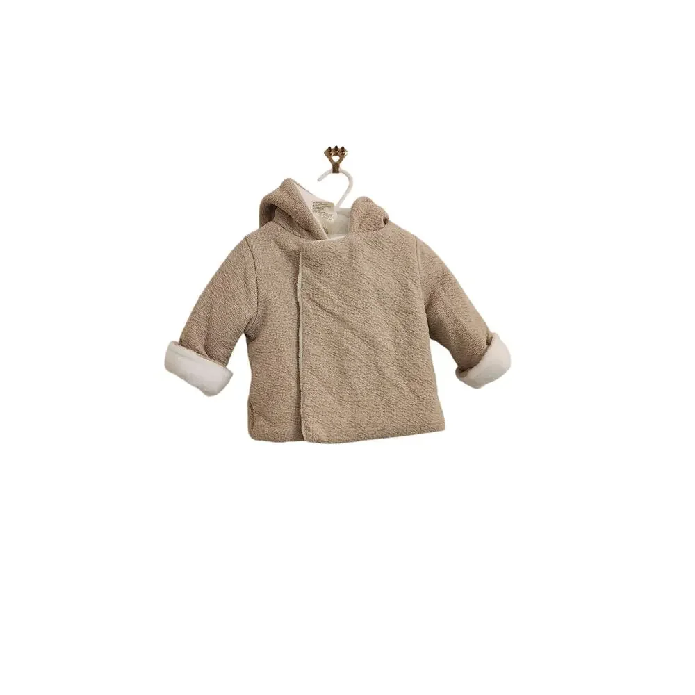 NWT First Impressions Unisex Faux Sherpa Lined Hooded Jacket 3-6 Months